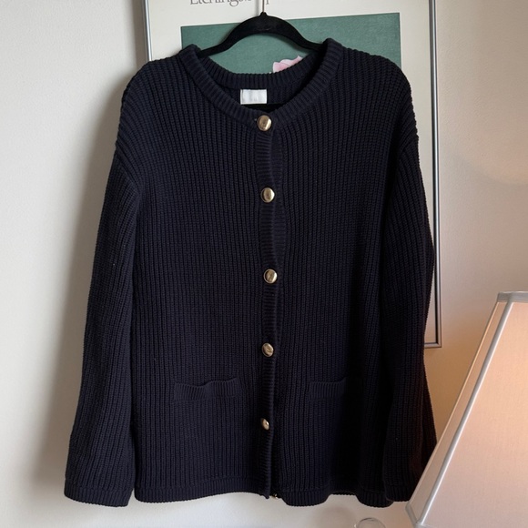 H&M Black Ribbed Cardigan - Picture 2 of 7